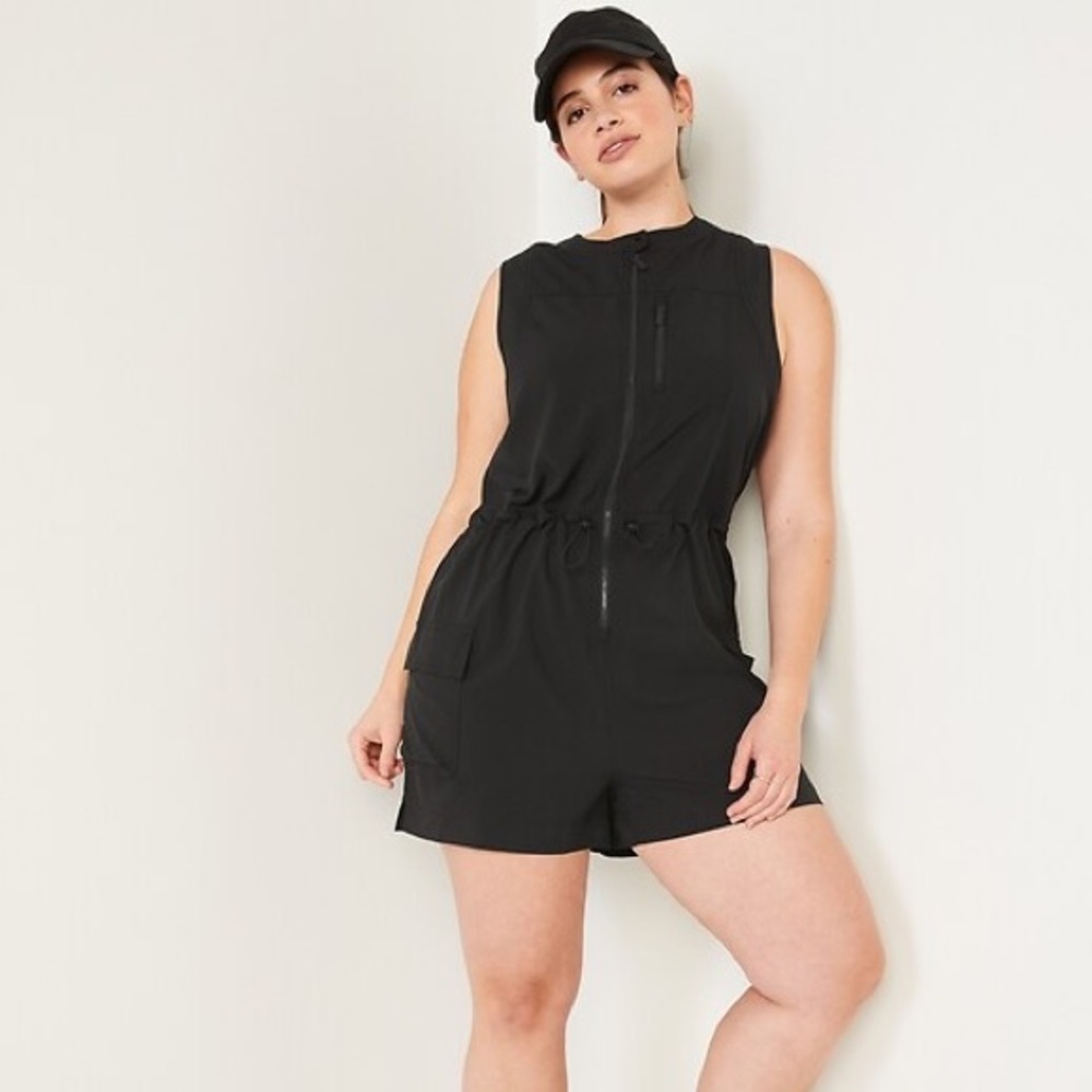 Old Navy Black Women's Stretchtech Romper